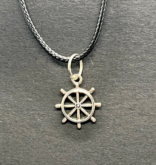 Ship wheel necklace